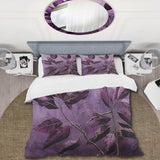 Purple Leaves Plum Precision II - Duvet Cover Set