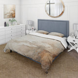 Beige And Brown Paint Fusion - Duvet Cover Set