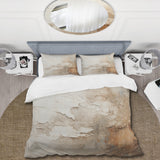 Beige And Brown Paint Fusion - Duvet Cover Set