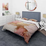 Gold And Pink Paint Fusion - Duvet Cover Set