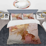 Gold And Pink Paint Fusion - Duvet Cover Set