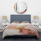 Gold And Pink Paint Fusion - Duvet Cover Set