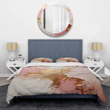 Gold And Pink Paint Fusion - Duvet Cover Set