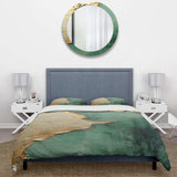 Gold And Green Paint Fusion II - Duvet Cover Set