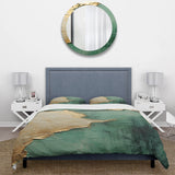 Gold And Green Paint Fusion II - Duvet Cover Set