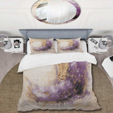 Gold And Purple Lunar Spiral - Duvet Cover Set