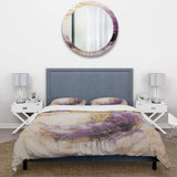 Gold And Purple Lunar Spiral - Duvet Cover Set