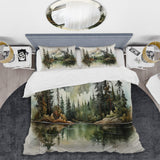 Watercolor Mountain Dreamscape - Duvet Cover Set