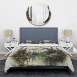 Watercolor Mountain Dreamscape - Duvet Cover Set