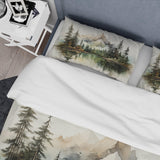 Watercolor Mountain Dreamscape - Duvet Cover Set