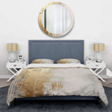 Minimal Gold And Beige Abstract River III - Duvet Cover Set