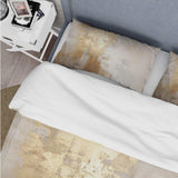 Minimal Gold And Beige Abstract River IV - Duvet Cover Set