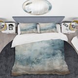 Beige Blue Ocean Storm I - Duvet Cover Set