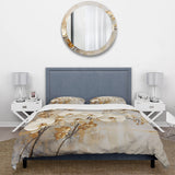 Minimalism Beige And Gold Orchids - Duvet Cover Set