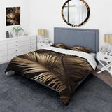 Sepia Serenity Palm Leaves I - Duvet Cover Set