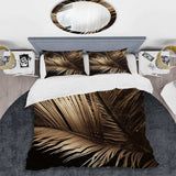 Sepia Serenity Palm Leaves I - Duvet Cover Set