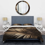 Sepia Serenity Palm Leaves I - Duvet Cover Set