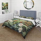 White Contemporary Botany Jungle Wonders - Duvet Cover Set