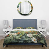 White Contemporary Botany Jungle Wonders - Duvet Cover Set