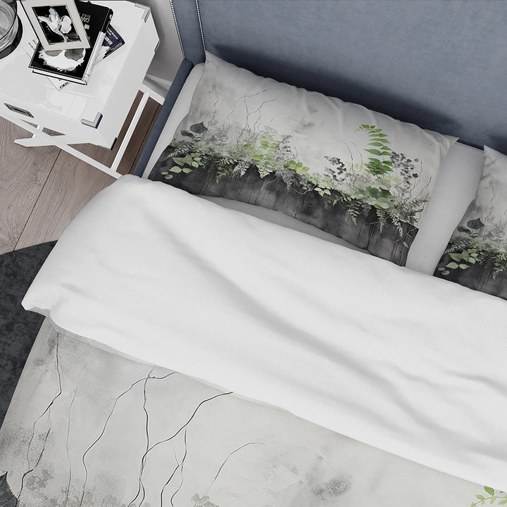 Green Minimalism Botanical Serenity - Duvet Cover Set