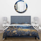 Navy Blue Poppies Field - Duvet Cover Set