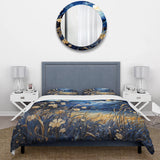 Navy Blue Poppies Field - Duvet Cover Set