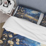 Navy Blue Poppies Field - Duvet Cover Set