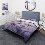 Violet Veil Delicate Poppies Moment - Duvet Cover Set