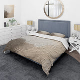 Graceful Minimalism Beige Muted Art - Duvet Cover Set