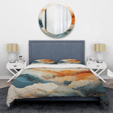 Abstract Orange And Blue River Ink - Duvet Cover Set