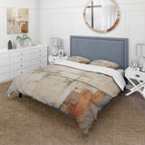 Abstract Beige Brown Road Collage - Duvet Cover Set