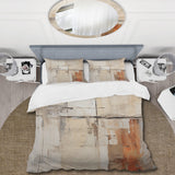 Abstract Beige Brown Road Collage - Duvet Cover Set