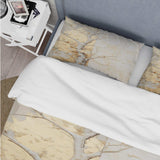 Gold And Beige Tree Amercian Basswood - Duvet Cover Set