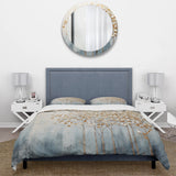 Gold And Blue Trees Harmony V - Duvet Cover Set