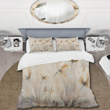 Beige Embellished Tulips Symphony I - Duvet Cover Set