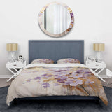 Purple And Gold Adorned Violets Meadow IV - Duvet Cover Set