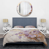 Purple And Gold Adorned Violets Meadow IV - Duvet Cover Set