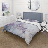 Purple Minimalism Violets - Duvet Cover Set