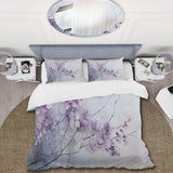 Purple Minimalism Violets - Duvet Cover Set