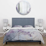 Purple Minimalism Violets - Duvet Cover Set