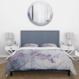 Purple Minimalism Violets - Duvet Cover Set