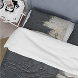 white and black Abstract split - Duvet Cover Set