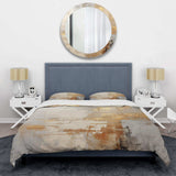 gold and white abstract split - Duvet Cover Set