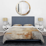 gold and white abstract split - Duvet Cover Set