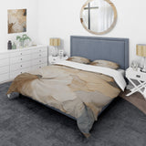 beige minimalism elegance in bloom - Duvet Cover Set