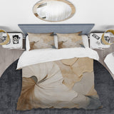 beige minimalism elegance in bloom - Duvet Cover Set