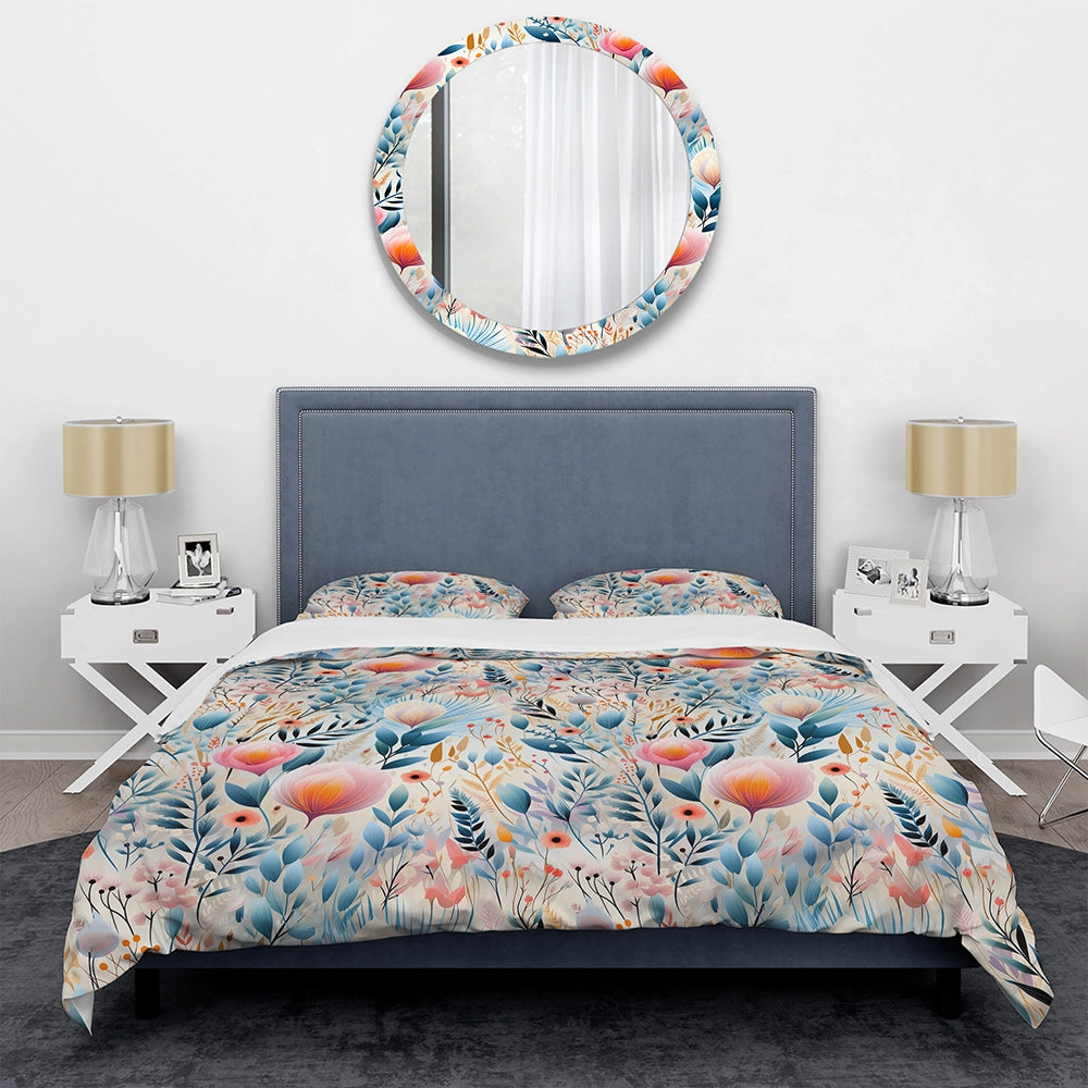 Pastel  Bohemian Ferns Pattern - Duvet Cover Set