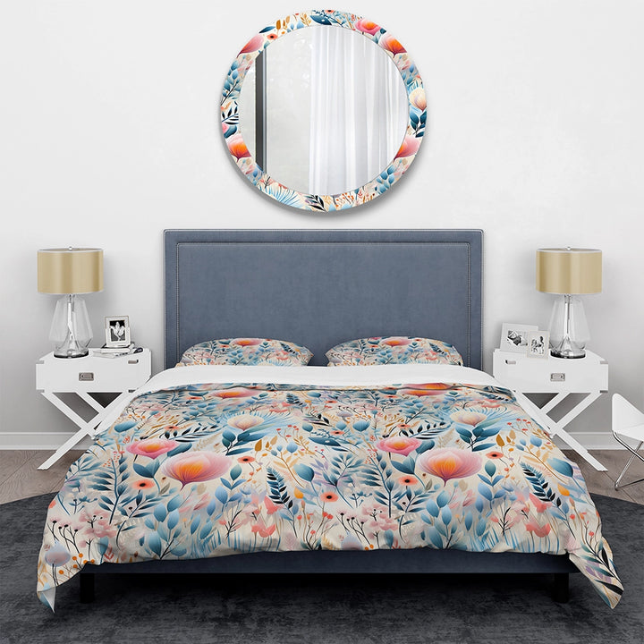 Pastel  Bohemian Ferns Pattern - Duvet Cover Set