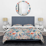 Pastel  Bohemian Ferns Pattern - Duvet Cover Set