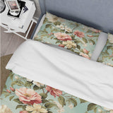 Antique Peonies Botanical Pattern - Duvet Cover Set